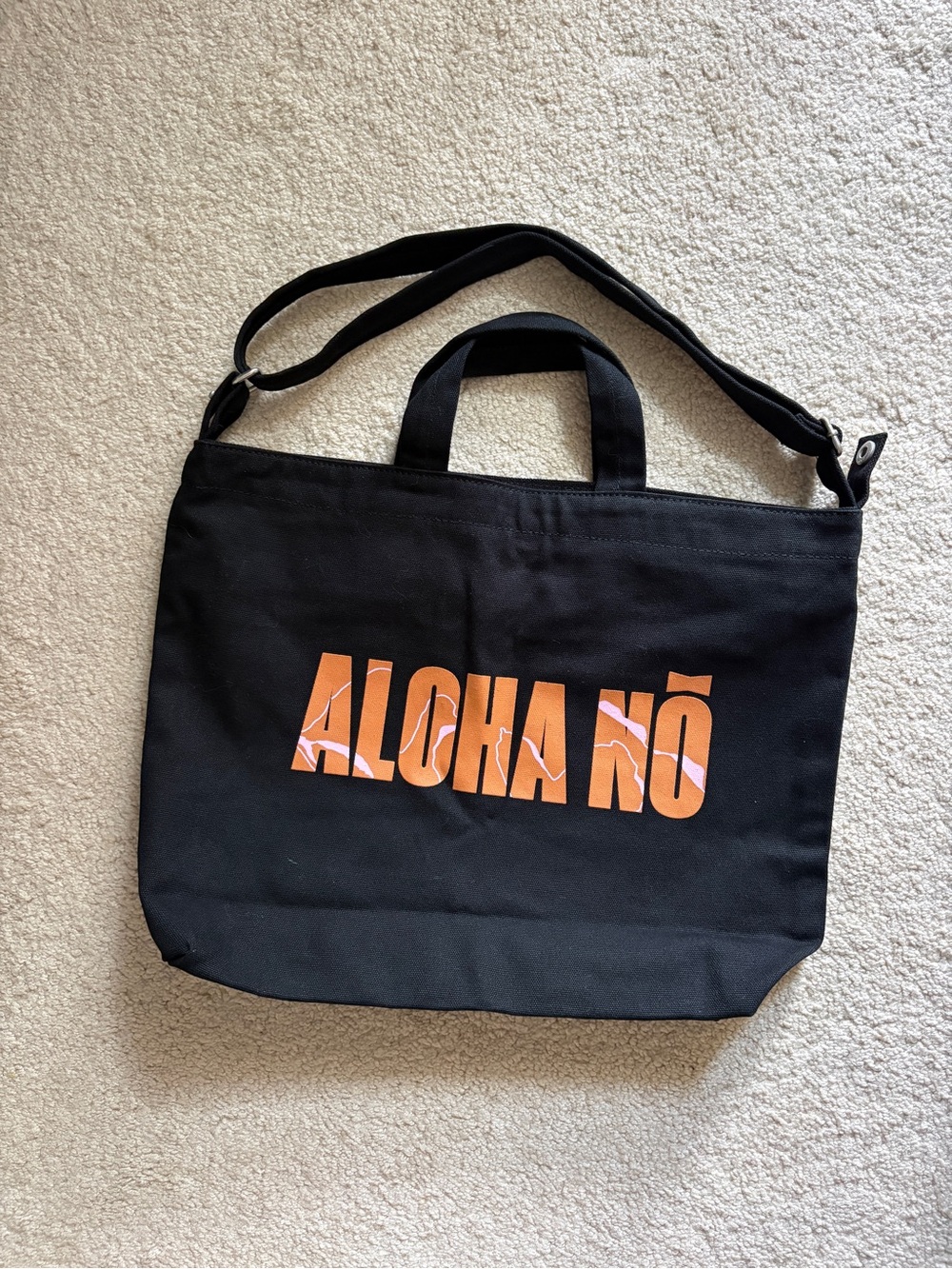 BAGGU Black Tote for Hawaii Triennial exhibition 2025